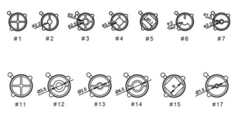 OEILLETON - SIGHT TUNNEL INSERTS