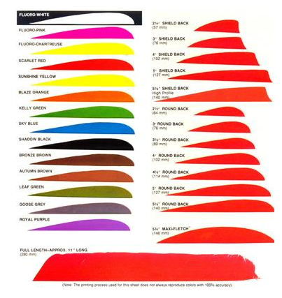 PLUMES - 4" SHIELD SOLID COLOR (UNIE)