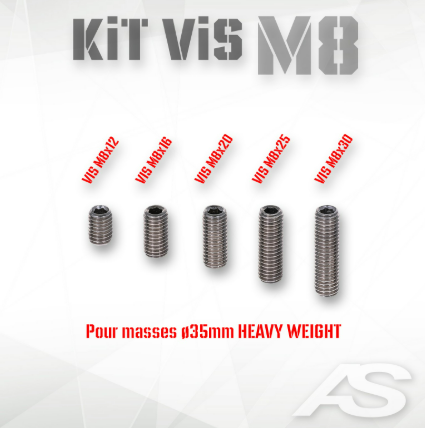 STABILISATIONS - KIT VIS MASSES HEAVY WEIGHT