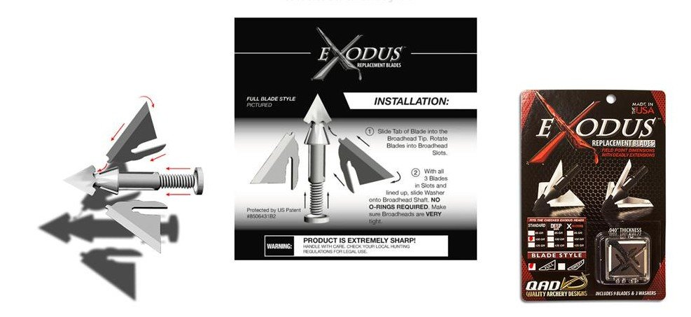LAMES - EXODUS LAMES REMPLACEMENT SWEPT STANDARD 125GR