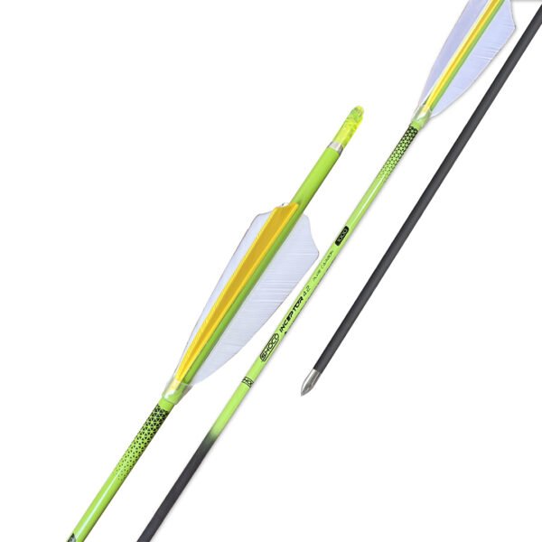 Flèches carbone Shocco Inceptor 4.2 avec plumes naturelles
