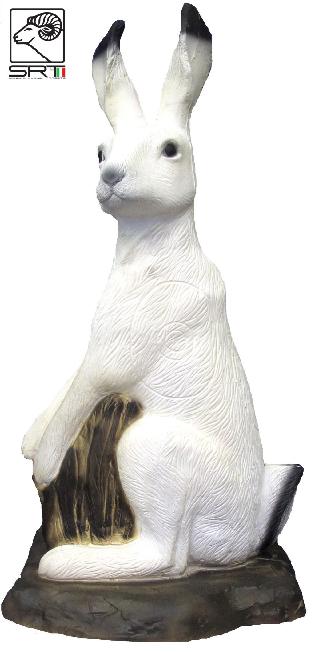 CIBLE 3D - LIEVRE ASSIS - BLANC