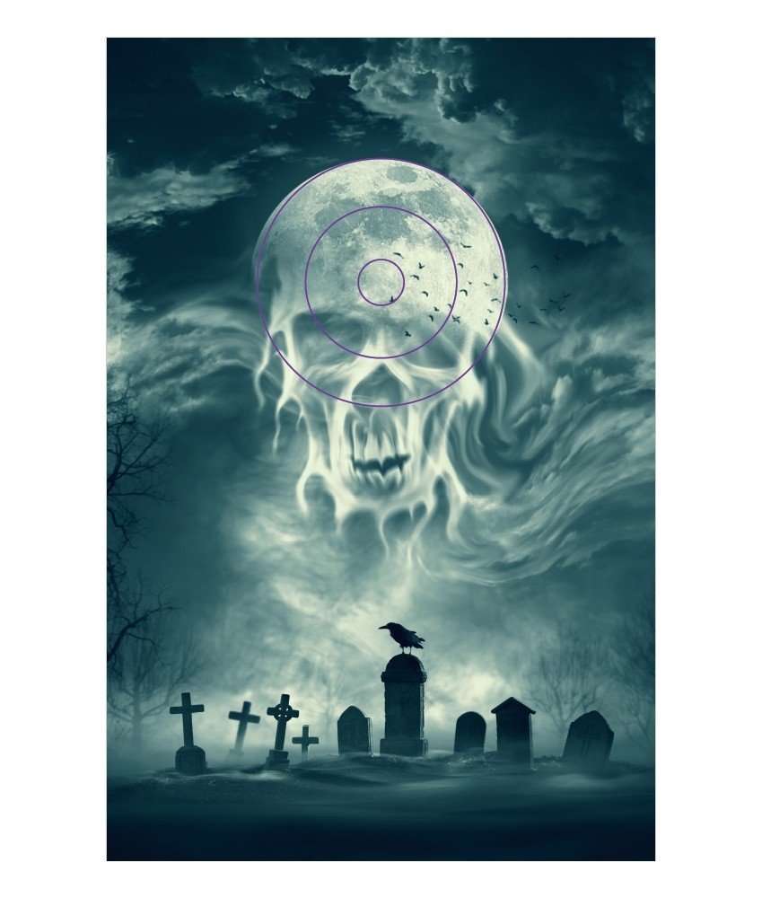 BLASONS - MOUSSE 2D HALLOWEEN - CRÂNE DE LUNE