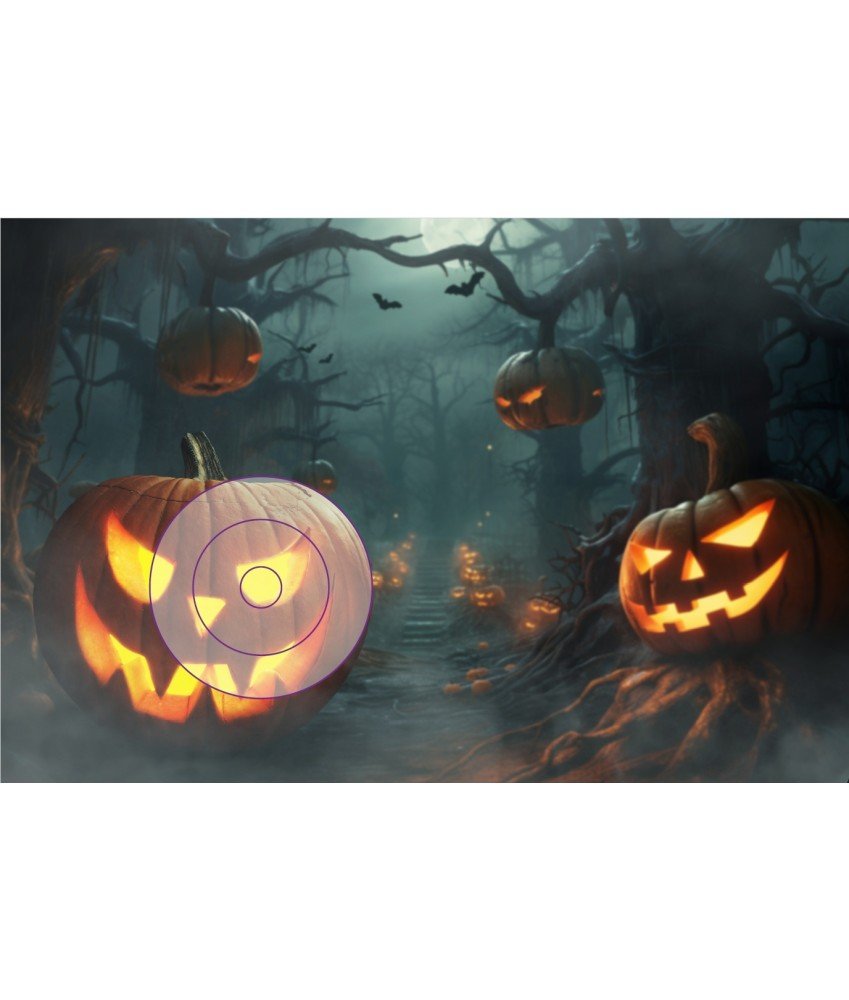 BLASONS - MOUSSE 2D HALLOWEEN - CITROUILLES DANS LA FÔRET