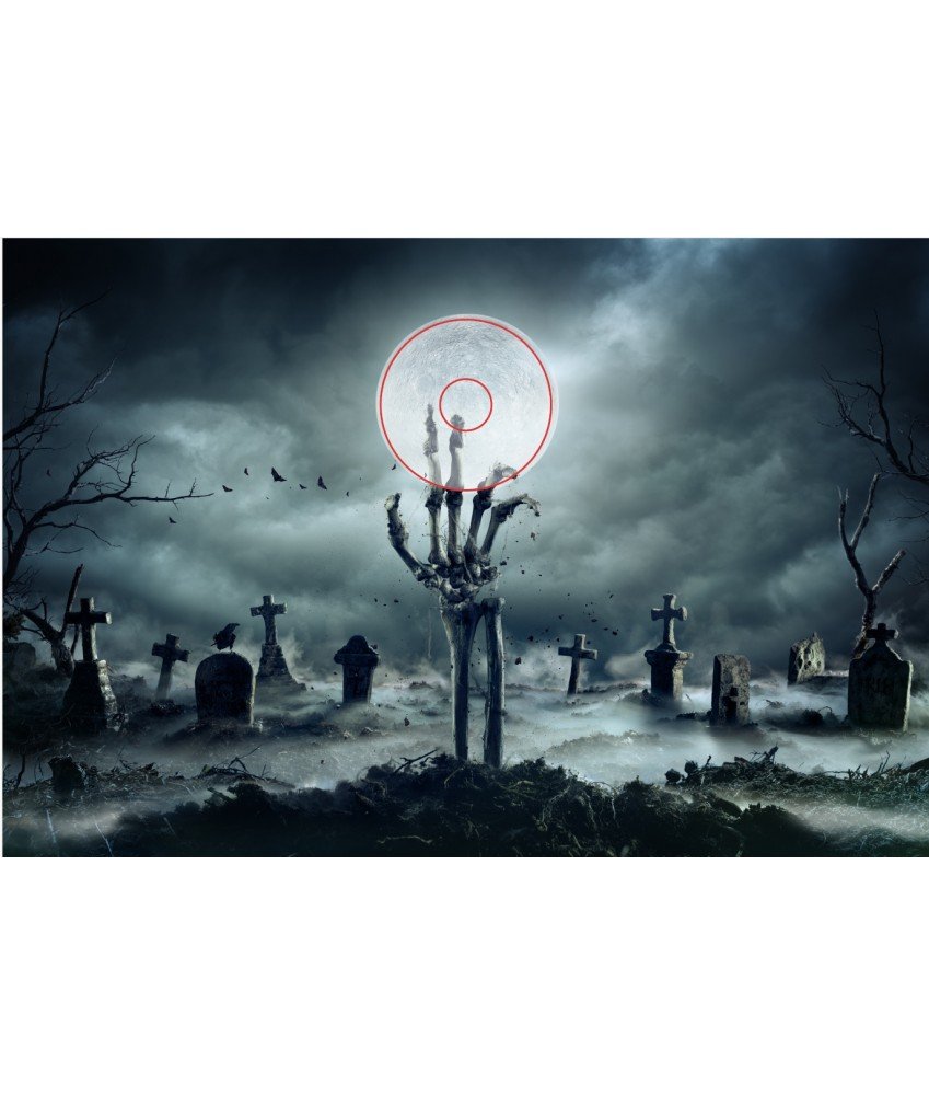 BLASONS - MOUSSE 2D HALLOWEEN - PLEINE LUNE