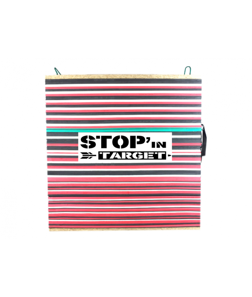 Cible Stop'In Target Mousse à Lamelles avec Cadre Bois 60*60*30